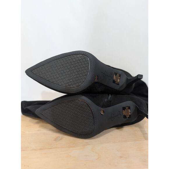 Jessica Simpson Abrine Black Microsuede Over the Knee Heeled Boots 6.5 - Picture 7 of 12